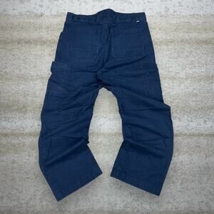 Vintage Y2K Tactical Pants 34x28  Baggy Wide Leg Fit Navy Blue Cotton